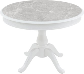 Овальный стол Фабрицио-1 Glass, Круг 1000, фотопечать (Мрамор 5) в Надыме