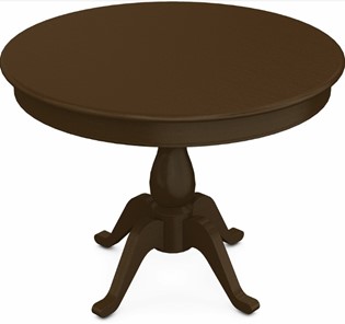 Кухонный раздвижной стол Фабрицио-1 исп. Круг 1000, Тон 4 Покраска + патина с прорисовкой (на столешнице) в Салехарде