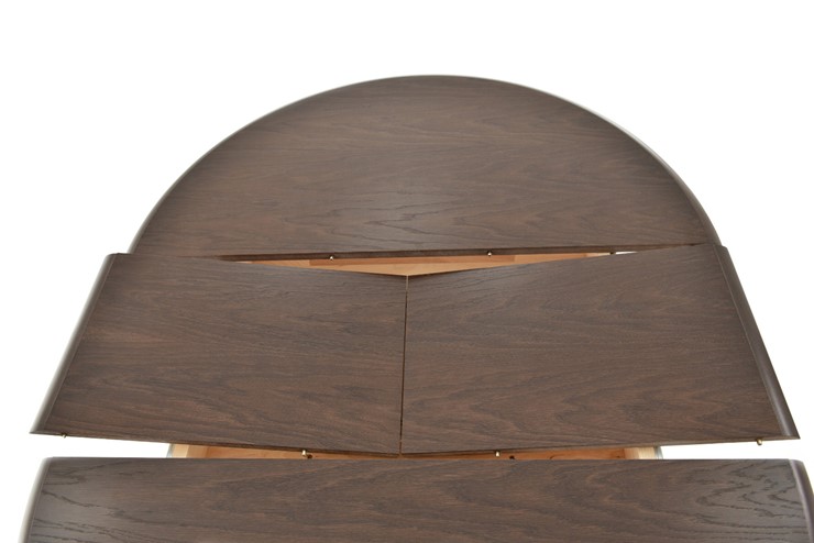 Кухонный раскладной стол Фабрицио-1 исп. Круг 1000, Тон 7 (Морилка/Эмаль) в Салехарде - изображение 4