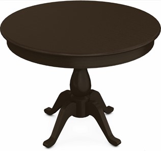 Обеденный раздвижной стол Фабрицио-1 исп. Круг 1000, Тон 7 Покраска + патина с прорисовкой (на столешнице) в Салехарде