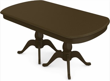 Обеденный раздвижной стол Фабрицио-2 исп. Мыло большой 2 вставки, Тон 5 Покраска + патина (в местах фрезеровки) в Надыме - предосмотр