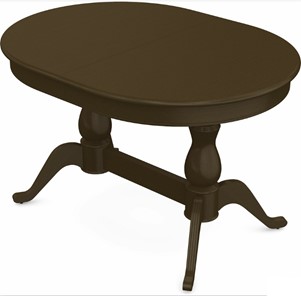 Кухонный стол раскладной Фабрицио-2 исп. Овал 1200, Тон 5 Покраска + патина с прорисовкой (на столешнице) в Салехарде - предосмотр