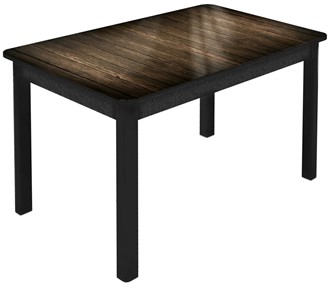 Кухонный стол раскладной Гамбург исп. 1, ноги метал. крашеные №23 (Exclusive h125/черный) в Салехарде - предосмотр