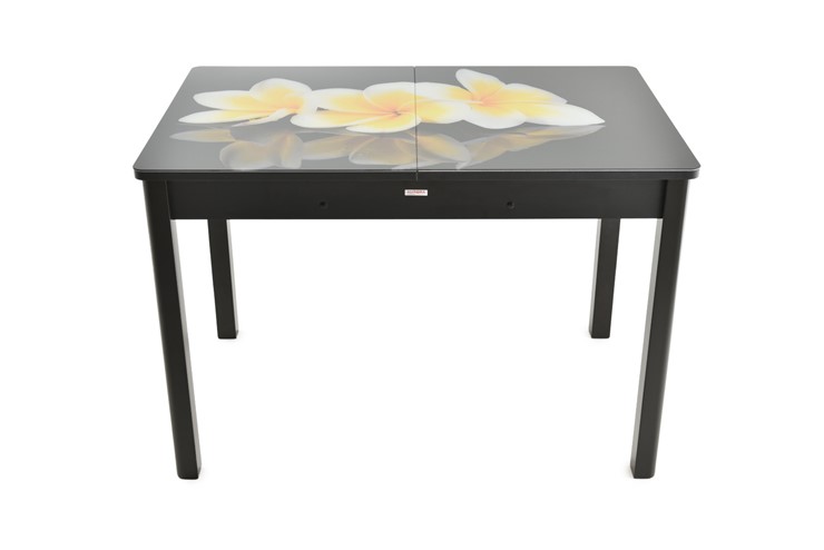 Кухонный стол раскладной Гамбург исп. 1, ноги метал. крашеные №23 (Exclusive h125/черный) в Салехарде - изображение 7