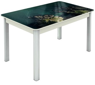 Кухонный стол раздвижной Гамбург исп. 2, ноги метал. крашеные №23 (Exclusive h160/белый) в Салехарде