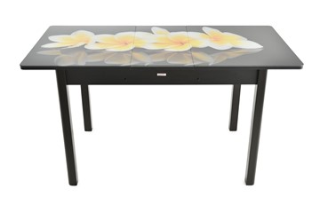 Кухонный стол раскладной Гамбург исп. 2, ноги метал. крашеные №23 (Exclusive h191/черный) в Салехарде - предосмотр 7