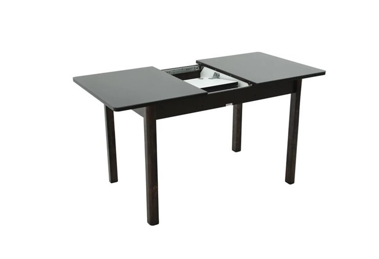 Кухонный стол раздвижной Гамбург исп. 2, ноги металл крашеный №23, Стекло (Коричневое) в Салехарде - изображение 3