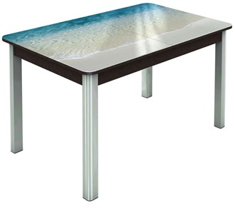 Кухонный стол раздвижной Гамбург Мини, ноги метал. крашеные №23 (Exclusive h110/венге) в Надыме
