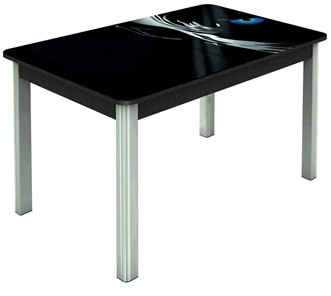 Кухонный стол раскладной Гамбург Мини, ноги метал. крашеные №23 (Exclusive h112/черный) в Салехарде - предосмотр