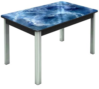 Кухонный стол раздвижной Гамбург Мини, ноги метал. крашеные №23 (Exclusive h126/черный) в Салехарде - предосмотр