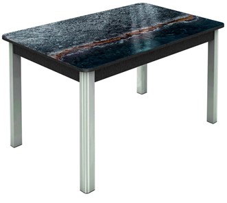 Кухонный раскладной стол Гамбург Мини, ноги метал. крашеные №23 (Exclusive h138/черный) в Салехарде