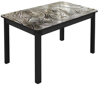 Кухонный стол раскладной Гамбург Мини, ноги метал. крашеные №23 (Exclusive h140/черный) в Новом Уренгое