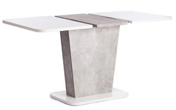 Кухонный раскладной стол GENT ЛДСП, 110-145x68,6x75,5 Белый/Бетон арт.19123 в Салехарде - предосмотр 4