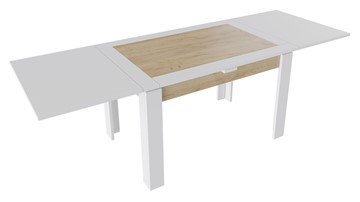 Кухонный раскладной стол Хьюстон тип 4 (Белый/Дуб Крафт золотой) в Губкинском - предосмотр 1