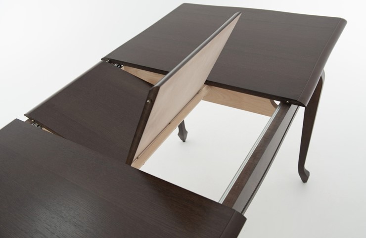 Обеденный раздвижной стол Кабриоль 1200х800, тон 7 (Морилка/Эмаль) в Салехарде - изображение 5