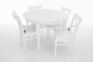Кухонный раздвижной стол Кабриоль исп. Круг 1050, тон 12 Покраска + патина (в местах фрезеровки) в Салехарде - предосмотр 6