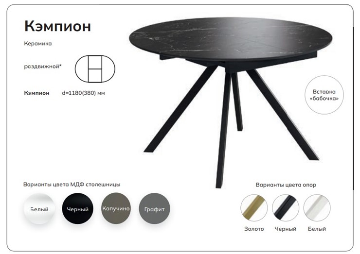 Кухонный стол раскладной Кэмпион в Надыме - изображение 2