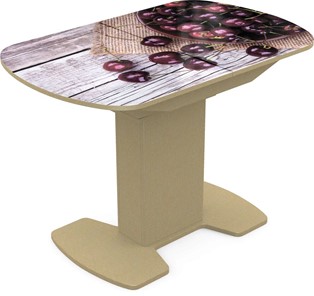 Кухонный раскладной стол Корсика исп. 1 Фотопечать (Фрукты №29) 1100(1415)*700 в Новом Уренгое
