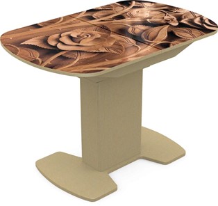 Кухонный стол раскладной Корсика исп. 2 Фотопечать (Дерево №4) 1200(1515)*800 в Салехарде