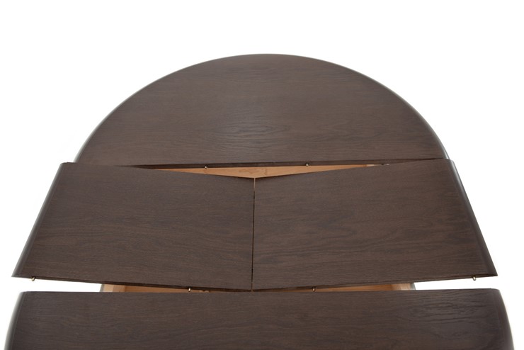 Кухонный стол раздвижной Леонардо-1 исп. Круг 1000, тон 10 (Морилка/Эмаль) в Салехарде - изображение 5