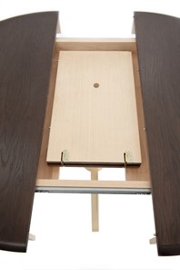 Кухонный раздвижной стол Леонардо-1 исп. Круг 1000, тон 9 (Морилка/Эмаль) в Салехарде - предосмотр 4