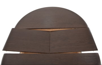 Обеденный раздвижной стол Леонардо-1 исп. Круг 820, тон 12 (Морилка/Эмаль) в Салехарде - предосмотр 5