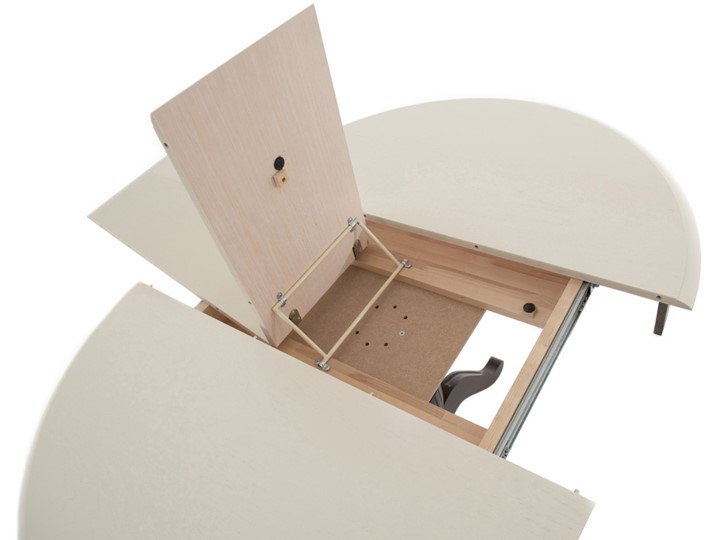 Кухонный раскладной стол Леонардо-1 исп. Круг 820, тон 4 (Морилка/Эмаль) в Надыме - изображение 6