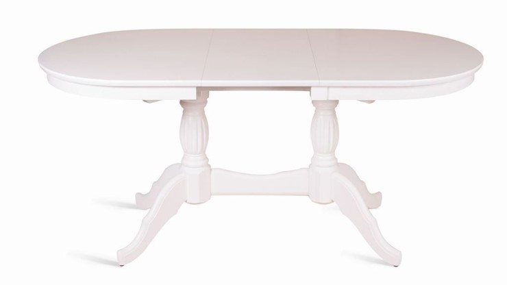 Кухонный раскладной стол Лилия-1300 (белая эмаль) 78,5x82x130+35 в Салехарде - изображение 1