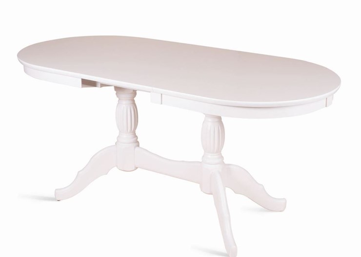 Кухонный раскладной стол Лилия-1300 (белая эмаль) 78,5x82x130+35 в Салехарде - изображение 2