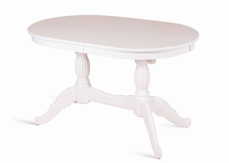 Кухонный раскладной стол Лилия-1300 (белая эмаль) 78,5x82x130+35 в Салехарде - изображение 3