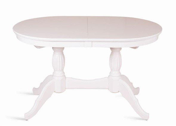 Кухонный раскладной стол Лилия-1300 (белая эмаль) 78,5x82x130+35 в Салехарде - изображение