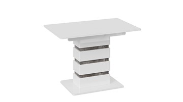 Кухонный раздвижной стол Мадейра тип 1 (Белый глянец/Ателье темный) в Надыме - предосмотр 2