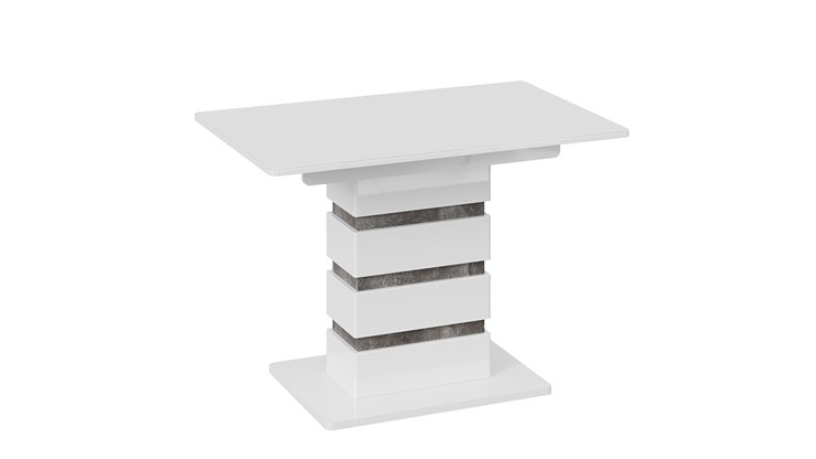 Кухонный раздвижной стол Мадейра тип 1 (Белый глянец/Ателье темный) в Лабытнанги - изображение 2