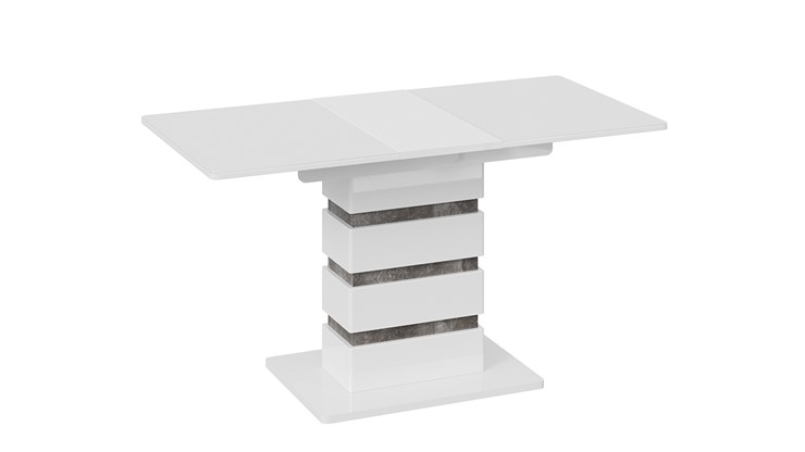 Кухонный раздвижной стол Мадейра тип 1 (Белый глянец/Ателье темный) в Салехарде - изображение 3