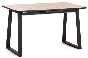Кухонный раскладной стол MALTIDO ЛДСП/HPL/металл, 130/160x75x75 Дуб Вотан/чёрный арт.19745 в Салехарде