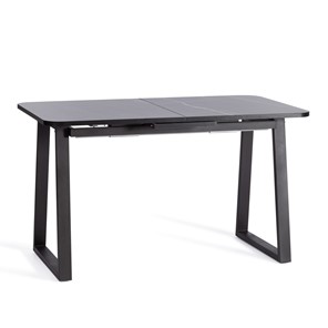 Кухонный стол раздвижной MALTIDO ЛДСП/HPL/металл, 130/160x75x75 Мрамор чёрный/чёрный арт.20627 в Салехарде