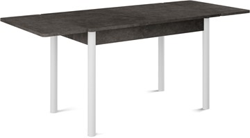 Кухонный раскладной стол Милан-2 EVO, ноги белые, серый камень в Салехарде - предосмотр 1