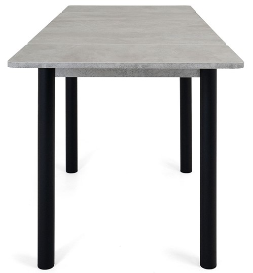 Кухонный стол раздвижной Милан-2 EVO, ноги черные, светлый цемент в Надыме - изображение 1