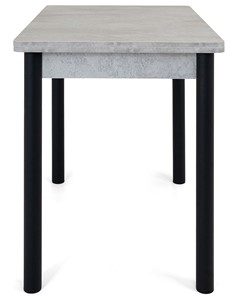 Кухонный стол раздвижной Милан-2 EVO, ноги черные, светлый цемент в Салехарде - предосмотр 2
