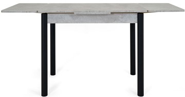 Кухонный стол раздвижной Милан-2 EVO, ноги черные, светлый цемент в Салехарде - предосмотр 4