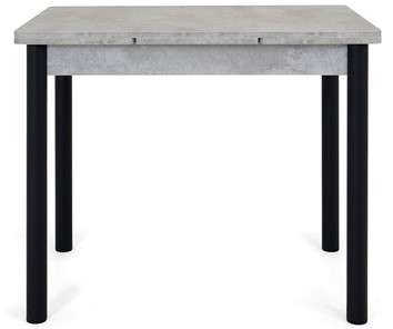 Кухонный стол раздвижной Милан-2 EVO, ноги черные, светлый цемент в Салехарде - предосмотр 5