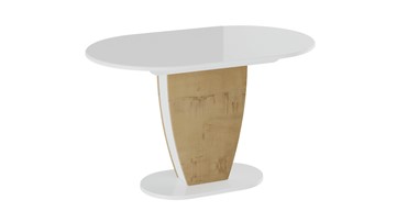 Кухонный стол раскладной Монреаль тип 1 (Белый глянец/Бунратти) в Ноябрьске