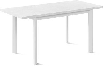 Раздвижной стол Нагано-1L (ноги металлические белые, белый цемент) в Губкинском - предосмотр 1