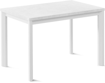 Раздвижной стол Нагано-1L (ноги металлические белые, белый цемент) в Салехарде