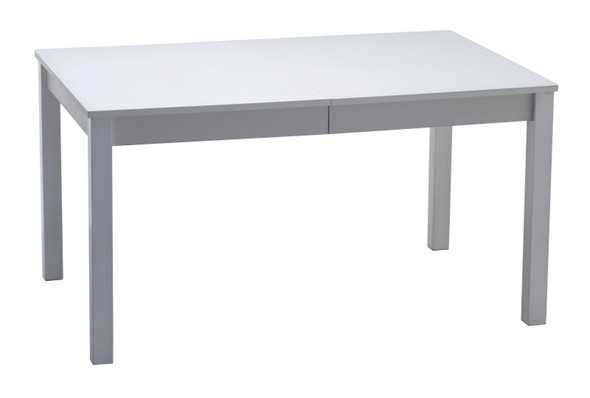 Кухонный стол раскладной Нагано-2 стекло белое opti (хром-лак) в Ноябрьске - изображение