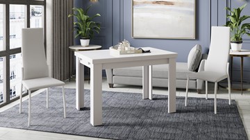 Раздвижной стол Норман тип 1, цвет Белый/Стекло белый глянец в Лабытнанги - предосмотр 3
