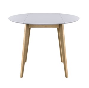 Кухонный стол раздвижной Daiva Орион Drop Leaf 100, Дуб/белый в Надыме
