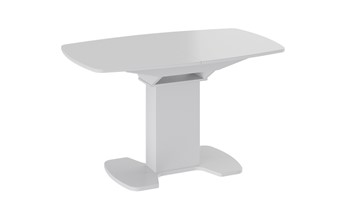 Кухонный стол раздвижной Портофино (СМ(ТД)-105.02.11(1)), цвет Белый глянец/Стекло белое в Салехарде