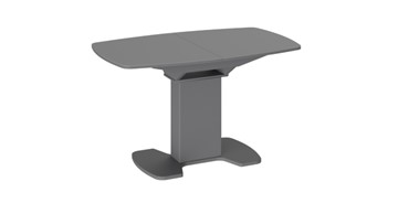 Кухонный раздвижной стол Портофино (СМ(ТД)-105.02.11(1)), цвет Серое/Стекло серое матовое LUX в Салехарде