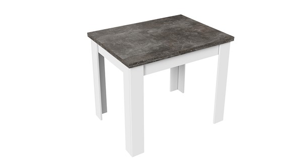 Кухонный стол раздвижной Промо тип 3 (Белый/Ателье темный) в Новом Уренгое - изображение